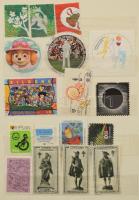 Kis parafilatélia tétel 8 lapos, közepes berakóban