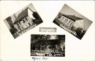 1954 Tengelic, Kölesd-Tengelic; M.D.P. helyiség, gyógyszertár, Petőfi TSZ iroda. photo (non PC) (EB)