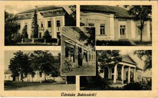 Babócsa, Gyógyszertár, Gróf Somssich kastély, Hangya Szövetkezet üzlete és saját kiadása (EB)