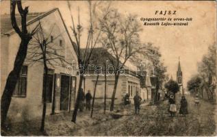 Fajsz, gyógyszertár és orvos lak, Kossuth Lajos utca. Hangya kiadása (lyuk / pinhole)