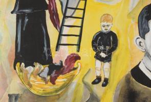 Radics L jelzéssel: József Attila. Olaj, farost. 71,5×57 cm