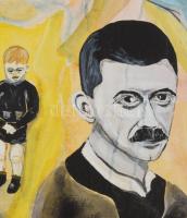 Radics L jelzéssel: József Attila. Olaj, farost. 71,5×57 cm