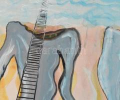 Radics L jelzéssel: József Attila. Olaj, farost. 71,5×57 cm