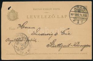 1902 Arad, Régenhold Bálint orgonaépítő pecsétes levelezőlapja