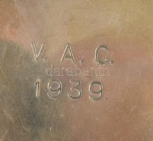1939 V.A.C. felirattal ezüst (Ag) tálka, jelzett, d: 7,5 cm, nettó 10g