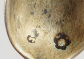 Ezüst (Ag) kanál, h: 10,5 cm, jelzett, nettó 10,8g