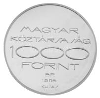 1995. 1000Ft Ag "XXVI. Nyári Olimpia - Atlanta - Vívás" kapszulában, tanúsítvánnyal (31,46g/0,925/38,61mm) T:PP