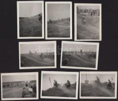 cca 1950 Motorverseny felvételei, 8 db fotó, 6,5x9 cm