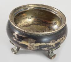 Ezüst (Ag) fűszertartó, üvegbetét nélkül, jelzett, nettó 18g