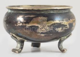 Ezüst (Ag) fűszertartó, üvegbetét nélkül, jelzett, nettó 18g