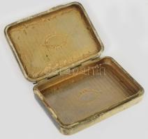 Antik monogramos alpakka tárca, 8,5x6,5 cm