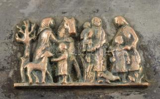 Tevan Margit díszdoboz, jelzett, 10x15 cm