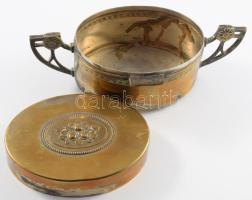 Tevan Margit díszdoboz, jelzett, 10x15 cm