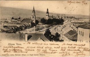 1903 Zólyom, Zvolen; látkép. Kiadó özv. Lőwy Sámuelné / general view (kis szakadás / small tear)