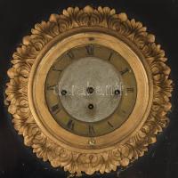 Keretóra XIX. sz. ingajáratos, negyedütős szerkezet, Működik, de mutatók hiányoznak, felzúzó kulccsa...