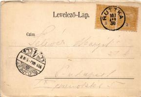 1901 Zólyom, Zvolen; Fő tér, templomok. Nagy László kiadása / main square, churches (szakadások / te...