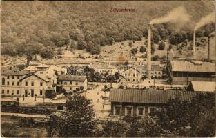 1917 Zólyombrézó, Podbrezová; Vasgyári vendéglő és szálloda, Tiszti lakok, iparvasút, vasútállomás / iron works, officers' houses, restaurant, hotel, industrial railway station (EB)