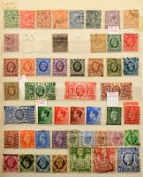 Nagy-Britannia gyűjtemény sok képessel, benne egyéb külföldi, főleg karácsony témájú bélyegek, A/4-es és közepes berakóban + cserefüzetekben