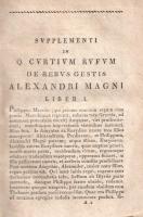 Rufus, Quintus Curtius: 
Historia Alexandri Magni. Adiecta sunt Supplementa Freinshemii. Editio ste...