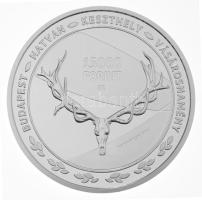 2021. 15.000Ft aranyozott Ag "Egy a Természettel Vadászati és Természeti Kiállítás" kapszulában, tanúsítvánnyal (32,5g/0,925/38,4mm) T:PP
