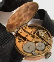 Arany (Au) tokos karóra, 14k, számlap nélkül, hiányos, jelzett, d: 2 cm, bruttó 9,7g