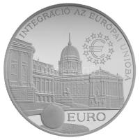 1997. 2000Ft Ag "Integráció az Európai Unióba" kapszulában, tanúsítvánnyal (31,46g/0,925/3...