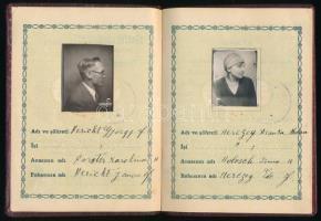 1931 Török házassági anyakönyvi kivonat magyar házaspár részére, fényképes // 1931 Turkish marriage ...