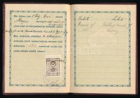 1931 Török házassági anyakönyvi kivonat magyar házaspár részére, fényképes // 1931 Turkish marriage ...