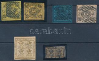 Német államok - Braunschweig 1853/1861 kis összeállítás vegyes minőségben, érdemes megnézni (Mi EUR 300.-)