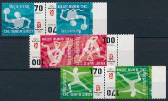 2008 Olimpia XIII. - Peking sor fordított állású ívszéli párokban, a széleken vagy középen olimpiai logóval