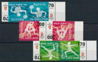 2008 Olimpia XIII. - Peking sor fordított állású ívszéli párokban, a széleken vagy középen olimpiai logóval