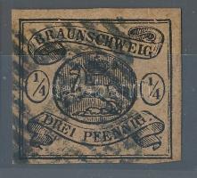 Német államok - Braunschweig 1853 Mi 4 szép, hibátlan darab R! (Mi EUR 320.-)