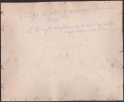 1939 Szolnok, az V. légvédelmi tüzérosztály gyakorlata, nagyméretű, kartonra kasírozott fotó, a háto...