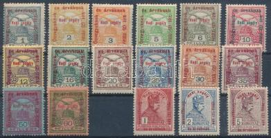 1914 Hadisegély (II.) sor 17 érték, 207a nélkül (16.600)