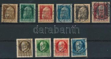 Német államok - Bajorország 1912/1914 Hivatalos Mi 6-11 + 12-15 (Mi EUR min. 175.-)