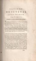 Juvenalis, Decimus Iunius: 
Satires de Juvénal. Traduites par M. Dusaulx. [Teljes mű két kötetbe kö...