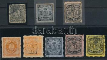 Ónémet államok - Bréma 1863/1867 Mi 8, 11, 12, 10a, 10b, 11, 12, 13 garancia nélkül (Mi EUR 9.250.-) (Mi 11-12 falcos / hinged)
