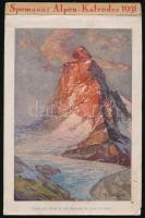 Spemanns Alpen Kalender 1931. Kb 104 képes oldalt tartalmazó képe alpesi naptár. 16x24 cm