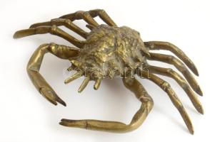 Bronz rák alakú tintatartó, üvegbetét nélkül, 20x14 cm