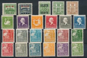 Dánia 1921/1935 kis tétel Mi 116-117, 168-173, 202-207, 222-227 (Mi 14, 15, 16 Gebyrmarken) (**Mi EUR 517.-)