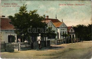 Balatonberény, M. kir. posta és Erzsi villa. Neumark Adolf kiadása (EM)