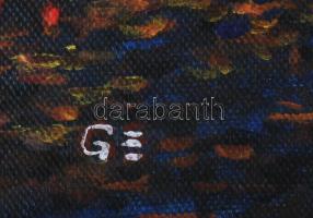 Olvashatatlan jelzéssel, Kandinszkij után: Lovagló pár. Olaj, vászon. Fakeretben. 30x30 cm