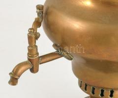 cca 1900 Bronz szamovár, jelzett, m: 35 cm