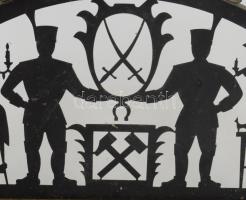 Árnyképes fém gyertyatartó nagy méret 58x27 cm