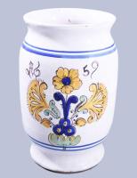 Habán múzeumi másolat kerámia, jelzett, kézzel festett, hibátlan 18 cm