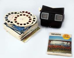 Színes diakorongok és néző készülék