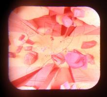 Színes diakorongok és néző készülék