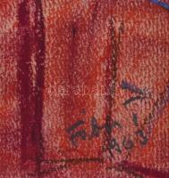 Olvashatatlan (Fábri?) jelzéssel: Várakozás. Pasztell, papír. Paszpartuban. 30x39 cm