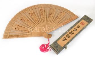 Kínai legyező, díszdobozban