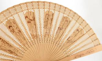 Kínai legyező, díszdobozban